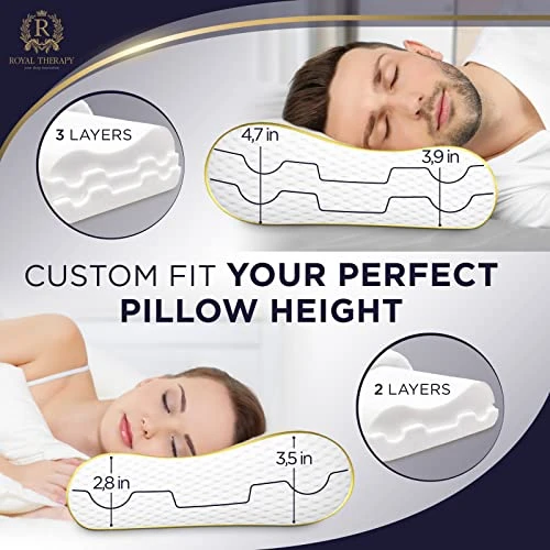 Memory Foam Pillow, Cervical Pillow, King Contour Pillow, Side Sleeper Pillow, Orthopedic Pillow, Neck Support Pillow, Pillow For Neck Pain, Pillow For Side Sleepers, CertiPUR-US 3 Memory Foam Pillow, Cervical Pillow, King Contour Pillow, Side Sleeper Pillow, Orthopedic Pillow, Neck Support Pillow, Pillow For Neck Pain, Pillow For Side Sleepers, CertiPUR-US - Image 3