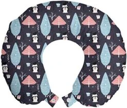 Ambesonne Peony Travel Pillow Neck Rest, Pastel Tone Delicate Peonies With Curled Leaves Vintage Style Tangled Arrangement, Memory Foam Traveling Accessory For Airplane And Car, 12", Purple Teal -Amazon Shop 51wQbceA1KL. AC