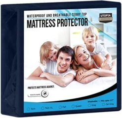 Premium Waterproof Terry Mattress Protector Twin 200 GSM, Mattress Cover, Breathable, Fitted Style With Stretchable Pockets (White) -Amazon Shop 51wbf7tjMsL. AC
