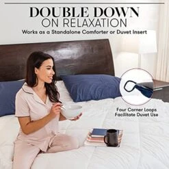 Hotel Collection Goose Down Alternative Reversible Comforter - All Season - Premium Quality Luxury Comforter - King/Cal King - Sky Blue/Ivory 10 Hotel Collection Goose Down Alternative Reversible Comforter - All Season - Premium Quality Luxury Comforter - King/Cal King - Sky Blue/Ivory -Amazon Shop 51wfwjyfDuS
