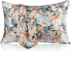 Black Mulberry Silk Pillowcase, Galaxy Constellation Print Pattern, 22 Momme 100% Silk Pillow Cases Cover With Hidden Zipper, Hypoallergenic Beauty Care For Hair And Skin, Standard 20" X 26" -Amazon Shop 51wxWc2yldS. AC