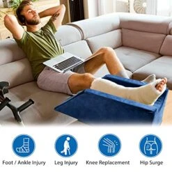 Airensky 3-Height Adjustable Leg Elevation Pillow For After Surgery, Memory Foam Wedge Pillow With Handles For Blood Circulation, Leg Swelling Relief And Knee Surgery Recovery, Washable Velvet Cover -Amazon Shop 51xEIXMoUxL