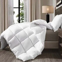 Trend King Duvet Comforter Insert - Ultra Soft Box Stitched King Size Duvet, All Season White Down Alternative Cozy Comforter With Corner Tabs, King 104x92