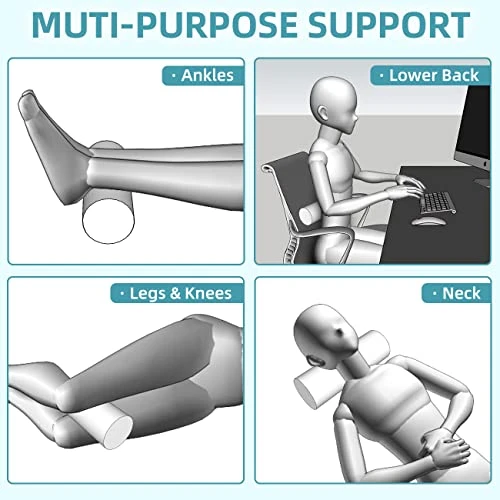 LOFE Cylinder Buckwheat Pillow With Pillowcase - Adjustable Bolster Pillow(17x6), Organic Cotton Case, Cervical Neck Support Pillow, Neck Pain Relief, Breathable Cool Sleep For Back And Side Sleepers 6 LOFE Cylinder Buckwheat Pillow With Pillowcase - Adjustable Bolster Pillow(17x6), Organic Cotton Case, Cervical Neck Support Pillow, Neck Pain Relief, Breathable Cool Sleep For Back And Side Sleepers - Image 6