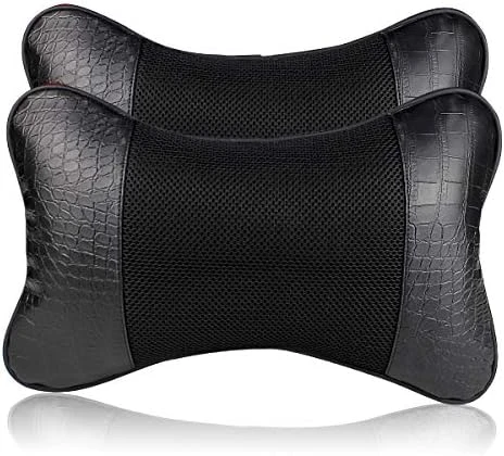 YIHO Car Neck Support Pillow Leather Head-Rest Cushion To Relief Cervical Shoulder Pain Issues For Universal Driver & Passenger Seat In Travel Or Office Chair (Black-2 Pack) 7 YIHO Car Neck Support Pillow Leather Head-Rest Cushion To Relief Cervical Shoulder Pain Issues For Universal Driver & Passenger Seat In Travel Or Office Chair (Black-2 Pack) - Image 7