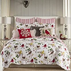 Thatch Home Joy Birds Joy Birds Quilted Standard Sham (26x20in.) - Reversible - Cotton/Poly -Amazon Shop 61LNrQJEgES