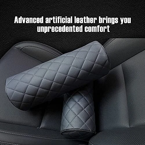 HAOTULE Car Seat Neck Pillow, Memory Rebound Headrest Cushion,Comfortable Leather Can Provide The Best Support, Suitable For Most Vehicles (Black,Pack Of 1) 5 HAOTULE Car Seat Neck Pillow, Memory Rebound Headrest Cushion,Comfortable Leather Can Provide The Best Support, Suitable For Most Vehicles (Black,Pack Of 1) - Image 5