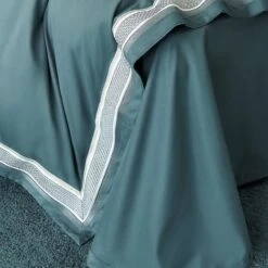 LEIGE Long Staple Cotton Light Woolen Four-Piece Set Cotton Woolen Wide Edge Craft Sheet Type/bedware (Color : Black, Size : 220 * 240cm) -Amazon Shop 61QIgrYCovL