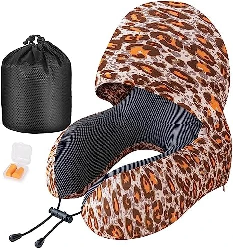 Cirorld Memory Foam Pillow For Travel With Hood, Adult Airplane Portable Pillow For Head Rest Neck Support, Office Cars Trains Long Flights Sleeping (Deep Grey) 9 Cirorld Memory Foam Pillow For Travel With Hood, Adult Airplane Portable Pillow For Head Rest Neck Support, Office Cars Trains Long Flights Sleeping (Deep Grey) - Image 9