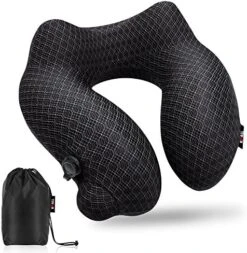 Kmall Inflatable Travel Neck Pillow For Airplane Travel Best Neck Support Sleep Travel Pillow With Super Comfort Pillow Case, Gray, 11.5x11.2x5.1 Inches 10 Kmall Inflatable Travel Neck Pillow For Airplane Travel Best Neck Support Sleep Travel Pillow With Super Comfort Pillow Case, Gray, 11.5x11.2x5.1 Inches -Amazon Shop 61X246foXNL. AC