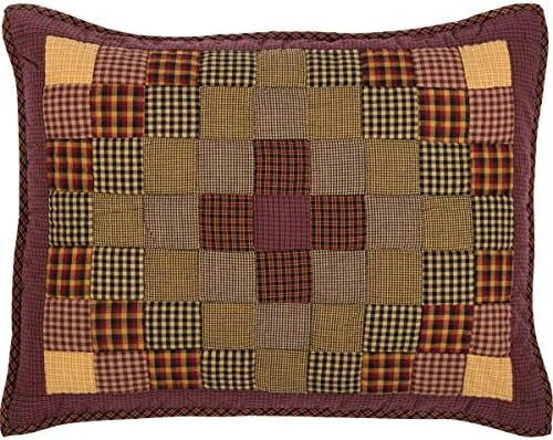 Eritage Farms Crow Nature Print Chambray Cotton Primitive Bedding Appliqued King Pillow Case Set Of 2, Burgundy Red 6 Eritage Farms Crow Nature Print Chambray Cotton Primitive Bedding Appliqued King Pillow Case Set Of 2, Burgundy Red - Image 6