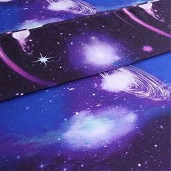 Galaxy 3D Printing Bed Sheet Bedding Set, Soft Microfiber Fitted Sheet Set，Galaxy Themed Sheets 4 Pcs Flat Sheet& Fitted Sheets With 2 Pillowcases (Queen, 07) -Amazon Shop 61aAIimv5dL