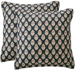 - Moreno - Euro Sham (26x26in.) Set Of Two - Damask Pattern - Blue, Red And Gold -Amazon Shop 61e4wBr14UL. AC