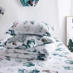 Floral Duvet Cover King Size, 100% Cotton Aqua Botanical Leaves Printed Bedding Duvet Cover For King Bed, Ultra Soft Cotton Bedding Set (3Pcs, King Size) 11 Floral Duvet Cover King Size, 100% Cotton Aqua Botanical Leaves Printed Bedding Duvet Cover For King Bed, Ultra Soft Cotton Bedding Set (3Pcs, King Size) -Amazon Shop 61kth4x0tlL