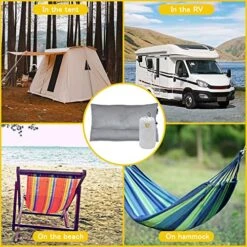 FOXSEON Camping Pillow - Travel Pillow, Pillowcase Wraps A Cylindrical Pillow And Two Square Pillows, Support Neck Pillow For Sleeping And Traveling (Gray) 15 FOXSEON Camping Pillow - Travel Pillow, Pillowcase Wraps A Cylindrical Pillow And Two Square Pillows, Support Neck Pillow For Sleeping And Traveling (Gray) -Amazon Shop 61n1ZQSYYqL