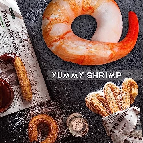Goetland Large Shrimp Neck Pillow U Shaped Realistic Simulation Travel Throw Cushion Plush Toy 4 Goetland Large Shrimp Neck Pillow U Shaped Realistic Simulation Travel Throw Cushion Plush Toy - Image 4