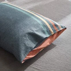 3 Pieces Luxury Duvet Cover Set, Premium Washed Cotton Comforter Cover, Rainbow Gray Duvet Cover With Zipper & Two Pillowcases, Ultra Soft N Breathable For All Season (Queen, 90x90 Inches) -Amazon Shop 61ngiS6K6WL