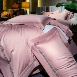 WXBDD Long Staple Cotton Hollowed Out Four-Piece Set Cotton Sateen Sheet Bed Cover Wide Brim Series (Color : D, Size : 220 * 240cm) -Amazon Shop 61o2oazHb2L 1