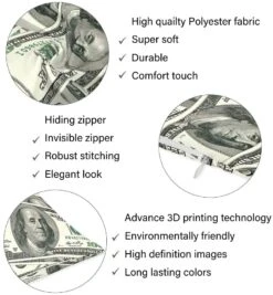 100 Dollar Bills Body Pillow Cover Funny USA Cash Current Money Us Dollars Long Pillow Case Protector With Zipper Rectangle Soft Large Pillow Cases Covers For Bedding,Couch,Sofa,Home Gifts 20"x54" -Amazon Shop 61oE6tjx8FL